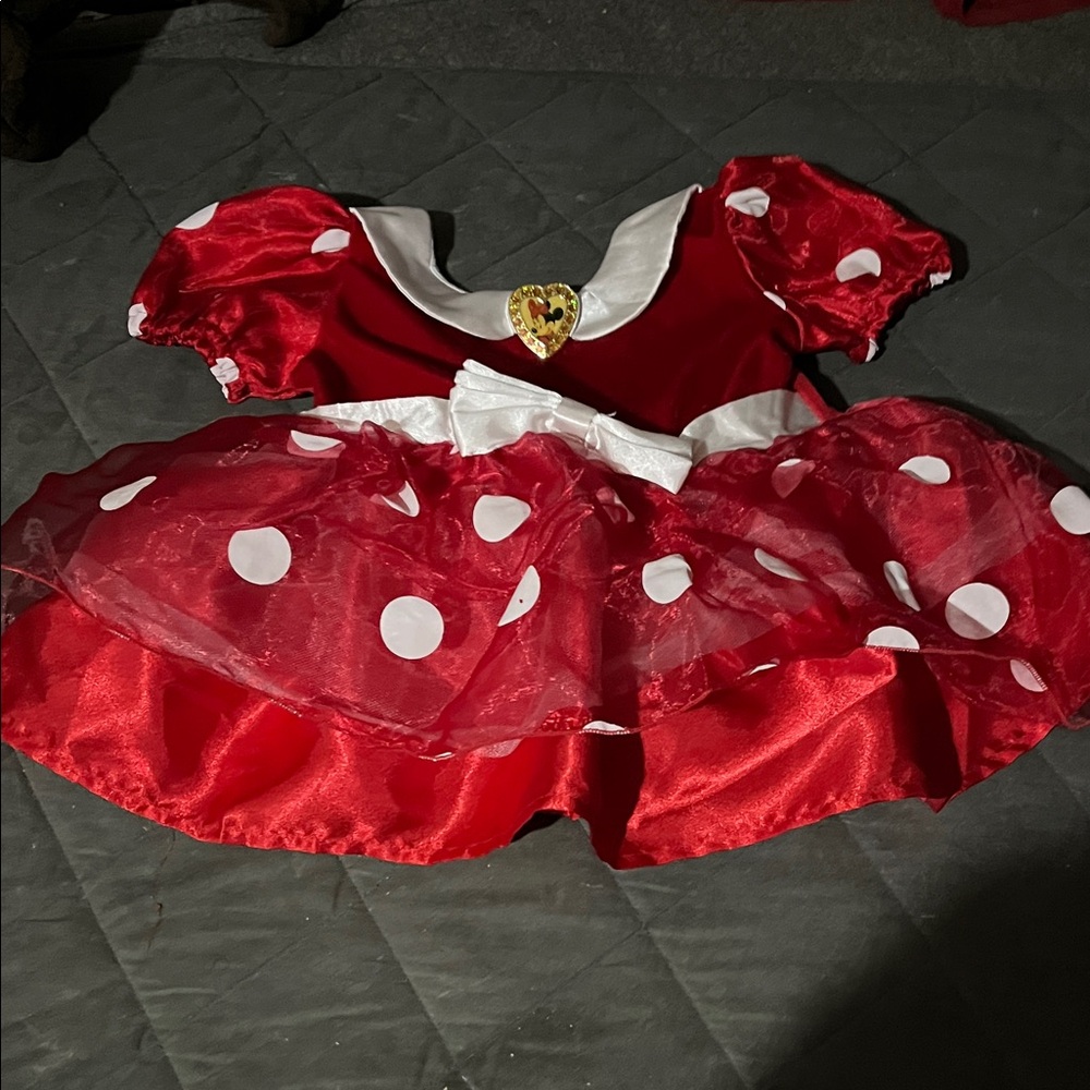 Disney Red and White Polka Dot  Mini Mouse Dress